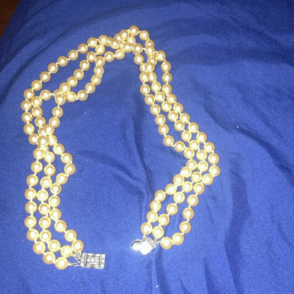 Must Go‼️ Vintage Champagne Colored Pearl Necklace. Read Description Below 👇